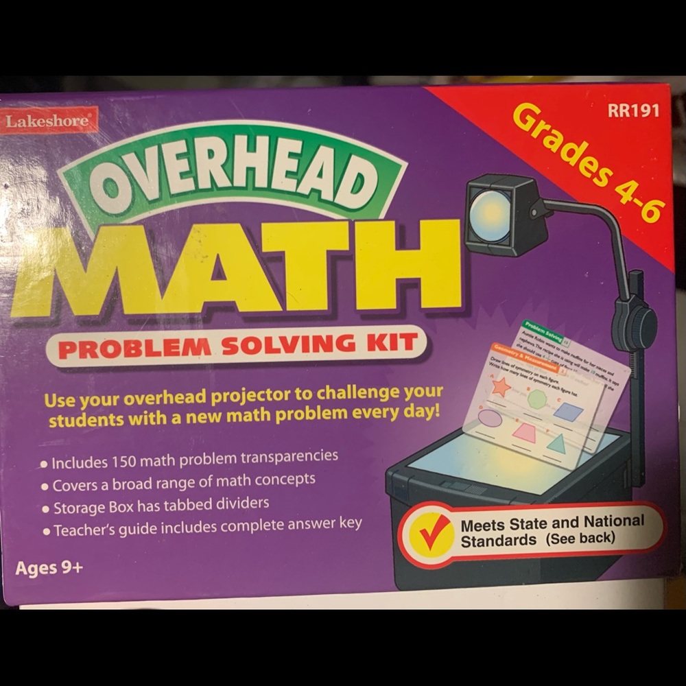 lakeshore over head math problem solving kit $25 new